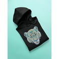 thumbnail image 3 of Zentangle Animal Head Hoodie Women -Image by Shutterstock, Female x-Large, 3 of 4