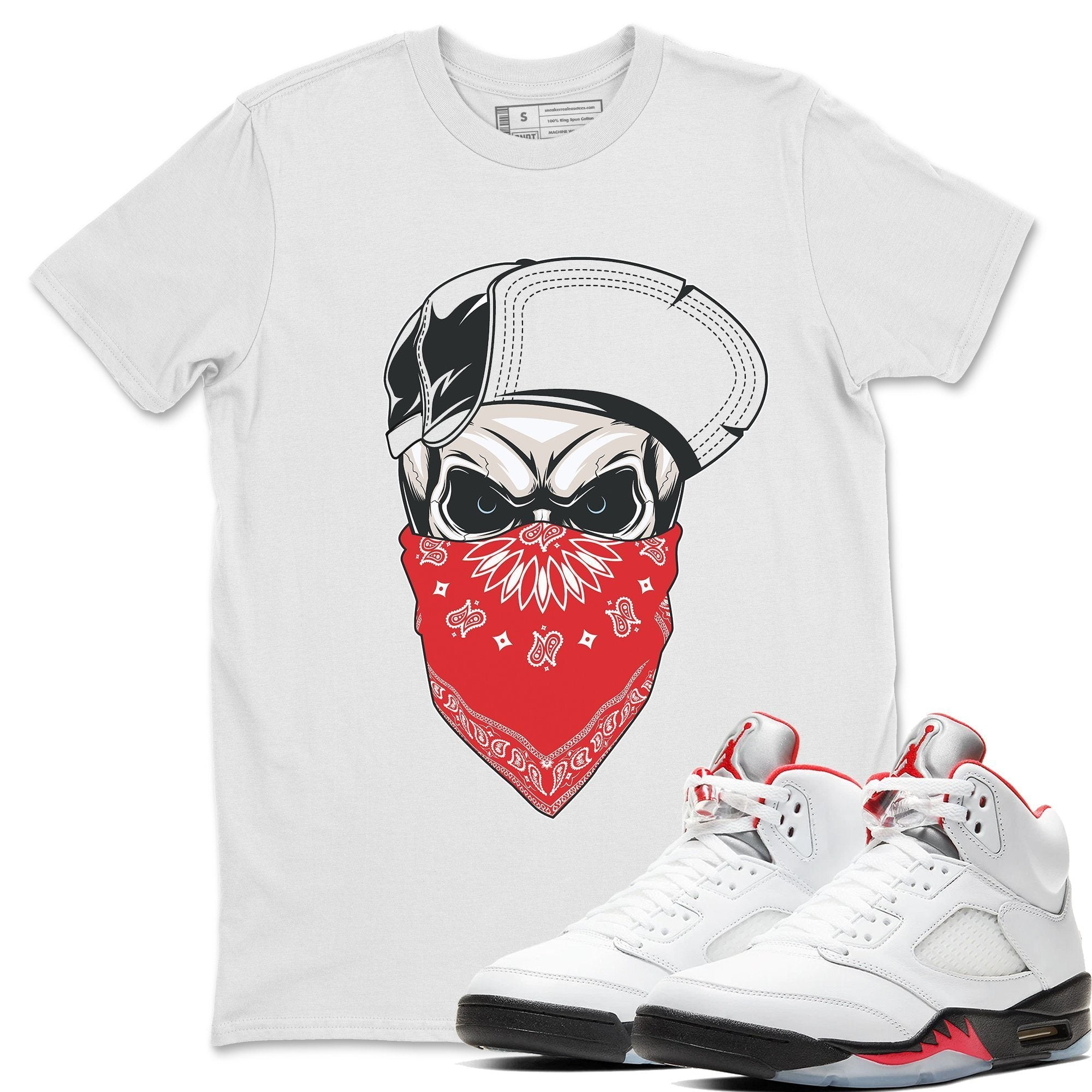 Jordan Fire Red Outfit Skull Hat T-Shirt Jordan SE Denim Fire Red