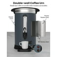 thumbnail image 2 of Riedhoff  14L/3.8 Gallon Double Wall Commerical Coffee Maker,Large Capacity Hot Coffee Dispenser, 2 of 6