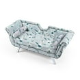 thumbnail image 2 of Accent Velvet Loveseat with Nail-head Trimming and 2 Pillows, Upholstered Sofa with Curved Backrest and Rolled Arms, 2-Seater Couch with Washable Cushion Cover and Silver Metal Legs for Living Room, 2 of 5