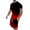 Red, variant on Plus Size Men's 2 Piece Outfits Colorblock Crewneck Short Sleeve Tee Elastic Waist Shorts Set Tracksuits Black XXXL