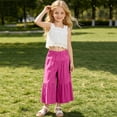 thumbnail image 6 of OGLCCG Girls Summer Outfit Sleeveless Lace Crop Tank Tops and Wide Leg Ruffle Pants Cute 2 Piece Clothing Set 2-8 Years, 6 of 9