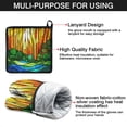thumbnail image 7 of Stained Glass Landscape Kitchen Oven Mitt and Pot Holder Sets 4 Pcs for Baking, Cooking and Grilling, Heat Resistant Up To 392 °F, 7 of 7