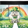 thumbnail image 4 of Happy St. Patrick’s Day Bichon Frise with Green Hat Shamrocks Rainbow All Over Print Boxer Briefs Underwear for Men Dad Bichons Dog Lovers Gifts Idea - 03007, 4 of 6