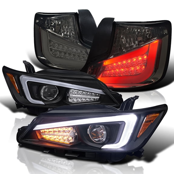 Spec-D Tuning Chrome Projector Headlights   LED Signal   LED Bumper Lights Compatible with tC Left   Right Pair Headlamps Assembly