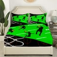thumbnail image 3 of Erosebridal Teens Basketball Sheet Set Twin, Green Bedding Sets Twin Size, Modern Ball Sports Decor 3pcs, 3 of 7