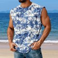thumbnail image 4 of Yopmin Beach Tank Tops for Men Palm Tree Beach Sleeveless T Shirts Summer Tank Tops for Streetwear Vacation, 4 of 7