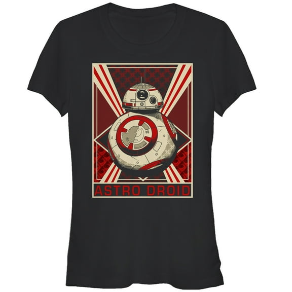 Junior's Star Wars The Force Awakens Astro Droid BB 8  Graphic Tee Black 2X Large