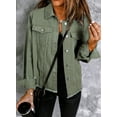 thumbnail image 5 of Eytino Women's Denim Jackets Long Sleeve Button Boyfriend Distressed Ripped Jean Coat with Pockets Green S-2XL, 5 of 10
