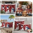 thumbnail image 5 of Merry Christmas Outdoor Waterproof Pillow Covers, Xmas Snowman Snowflake Winter Holiday Decorative Rectangle Throw Pillowcase Sofa Cushion Sham for Patio/Couch/Chair, 20"x12" 2 Pack, 5 of 8