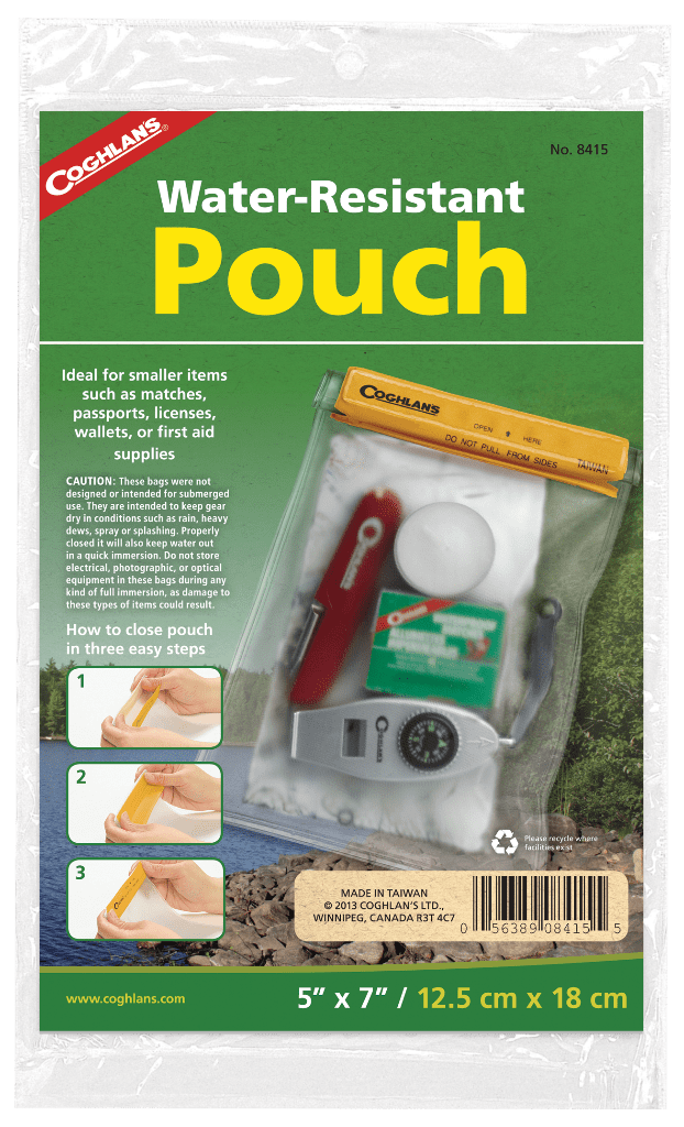 Coghlan's 5' x 7' Strong Welded Vinyl Water Resistant Pouch, Hook and Loop Closure