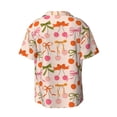 thumbnail image 2 of Fotbe Cherries And Bows print Short Sleeve Button Down Shirts for Men Casual Summer Beach Wrinkle Free Shirt-Medium, 2 of 7