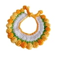 thumbnail image 3 of Coloque de gato tejido Collar de tejido Accesorio Atentable cómodo para festivales de regalo de cumpleaños para mascotas para caminar por vacaciones Gradiente amarillo, 3 of 10