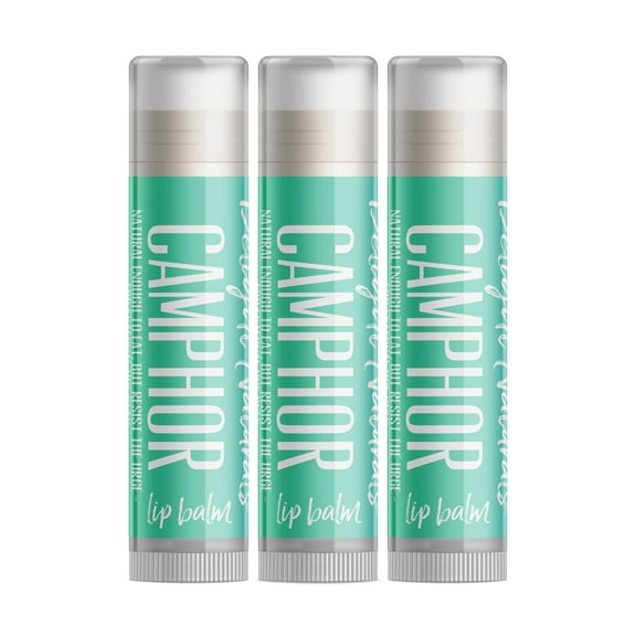 Delight Naturals Camphor Lip Balm - 3 Pack