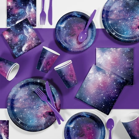 Galaxy Party Birthday Party Supplies Kit, Serves 8
