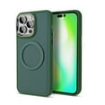 thumbnail image 1 of Nalacover Magnetic Case for iPhone 12 Pro Max, Slim Eye Design Lens Protection Soft Silicone Shockproof Cover Compatible with MagSafe Wireless Charging Car Mount Case for iPhone 12 Pro Max,Darkgreen, 1 of 7