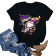 thumbnail image 4 of TIMIFIS T-Shirts pour Femmes Été Décontracté Coupe Classique Manches Courtes Col Rond T-Shirt Ample Carnavals Imprimé Graphique Tee, 4 of 5
