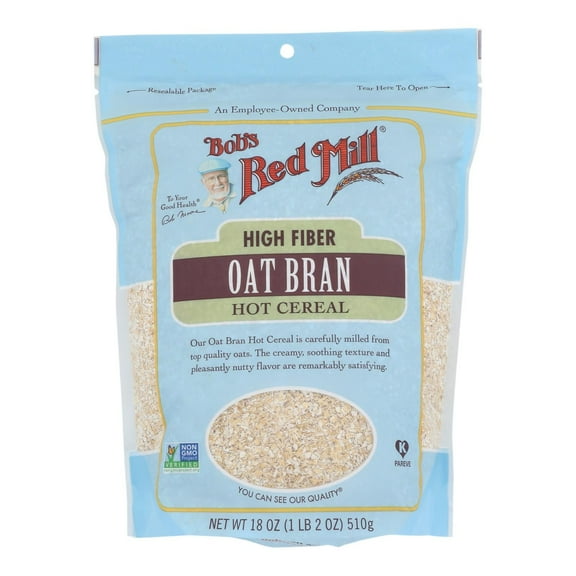 Bob's Red Mill, Oat Bran, Hot Cereal, 18 oz (Pack of 4)