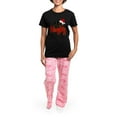 thumbnail image 4 of CafePress - Christmas Mrs Naughty Women's Dark Pajamas - Women's Short Sleeve Print T-Shirt and Pants Dark Cotton Pajama Set, 4 of 7