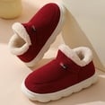 thumbnail image 5 of Fuzzy Slippers Women Thick Warm On Indoor Fluffy Winter House Shoes Bedroom Slippers Sole Comfortable Soft House Slippers House Slippers Women Red 40, 5 of 9