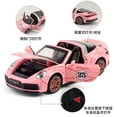 thumbnail image 4 of 1:32 Porsche 911 Targa 4S Convertible Simulation Alloy Car Model Decoration Collection Gift Toy Die Casting Model Boy Toy F365 Red No box, 4 of 6