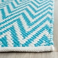 thumbnail image 3 of SAFAVIEH Montauk Siomha Chevron Cotton Area Rug, Turquoise/Ivory, 2'6" x 4', 3 of 6