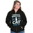 thumbnail image 5 of Crazy Cat Ladies Funny Gym Workout Zip Hoodie Sweatshirt Women Brisco Brands X, 5 of 6