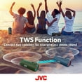 thumbnail image 3 of JVC Illuminated Portable Wireless Speaker with 20W max outputs, Dynamic Sound, Bluetooth 5.0, TWS Capability, USB-C, IPX5, AUX in, up to 5-Hour Battery Life - SPPA5BTB (Black), 3 of 6