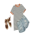 thumbnail image 5 of LEEYNEER Women Summer Casual Short Sleeve T Shirts Crew Neck Tee Tops, 5 of 6