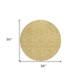 thumbnail image 3 of 8' Gold And Wheat Round Floral Washable Indoor Outdoor Area Rug, 3 of 5