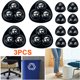 thumbnail image 1 of Universal Adhesiva Tres Cuentas Nuevo Sin Perforaciones Al Desgaste Accesorios Hardware para El Silenciosos Polea Pequeña 4 Piezas (A Negro), 1 of 5
