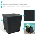 thumbnail image 2 of Sunnydaze Outdoor Side Table with Storage - Wood Look - 11.5 Gal. - Phantom Gray, 2 of 9