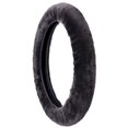 thumbnail image 2 of Zone Tech Housse de Volant de Voiture Extensible en Peluche Classique Noir Protecteur de Roue de Voiture, 2 of 2