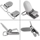 thumbnail image 4 of 10 clips de metal resistentes, clips de metal plateado para tirantes, chupetes, clips para babero, soportes para juguetes o fabricación de manoplas (20 mm), 4 of 5