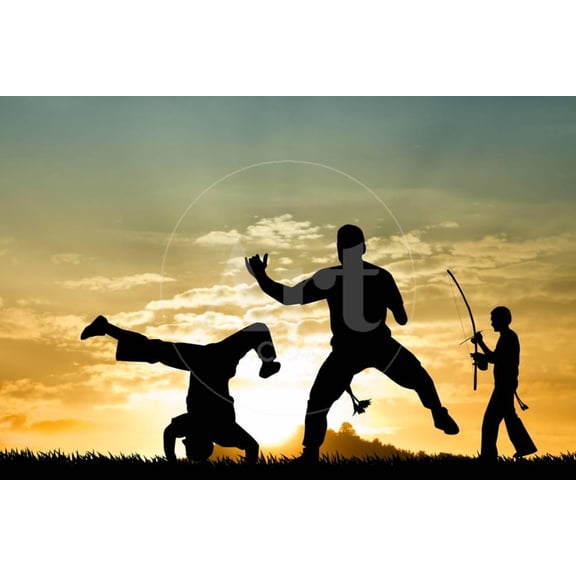 Capoeira At Sunset, Religion Unframed Photographic Print Wall Art by sognolucido Sold by ArtCom