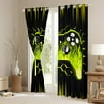thumbnail image 3 of Castle Fairy Teens Yellow Gamepads Black Out Curtains,Geometric Honeycomb Curtains Pack of 2 (42x63 Each),Abstract Gradient Bedroom Curtains,Super Cozy Room Decor, 3 of 6