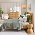 thumbnail image 6 of Better Homes & Gardens Botanical Double Cloth Quilt, Full/Queen, Dark Cilantro Green Bedding, 6 of 8