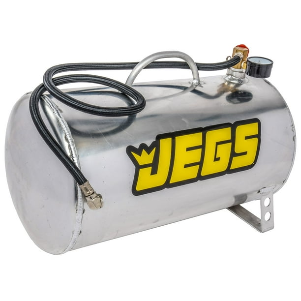 JEGS 81001 5 gal. Horizontal Portable Aluminum Air Tank, 19" L x 9" Dia