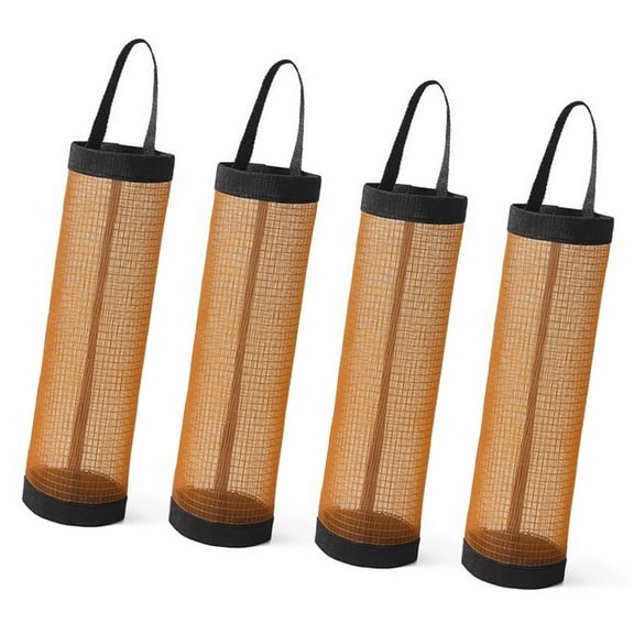 Trash Bag Dispenser With Wall Mount Design Compact Storage Solution For Kitchen Cabinets Tear Resistant Nylon Fabric Bag