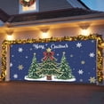 thumbnail image 3 of Fsddascl 6 x 13 Ft Christmas Garage Door Cover, Blue Christmas Large Garage Door Banner, Xmas Christmas Tree Snowflake Balls Hanging Garage Mural Background for Indoor Outdoor Xmas Party Supplies, 3 of 9