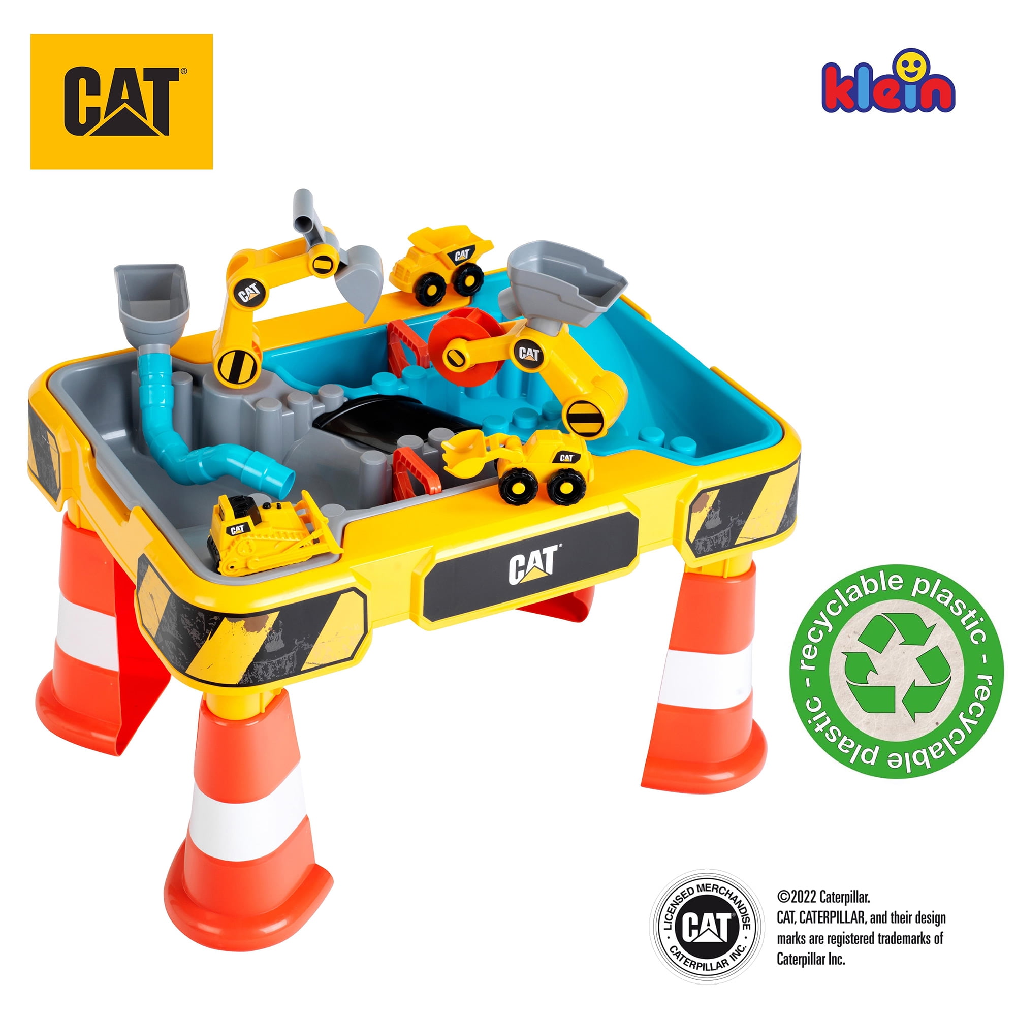 CAT: Sand and Water Play Table, Kids Pretend Play, Construction Toys, Ages 18 Months+