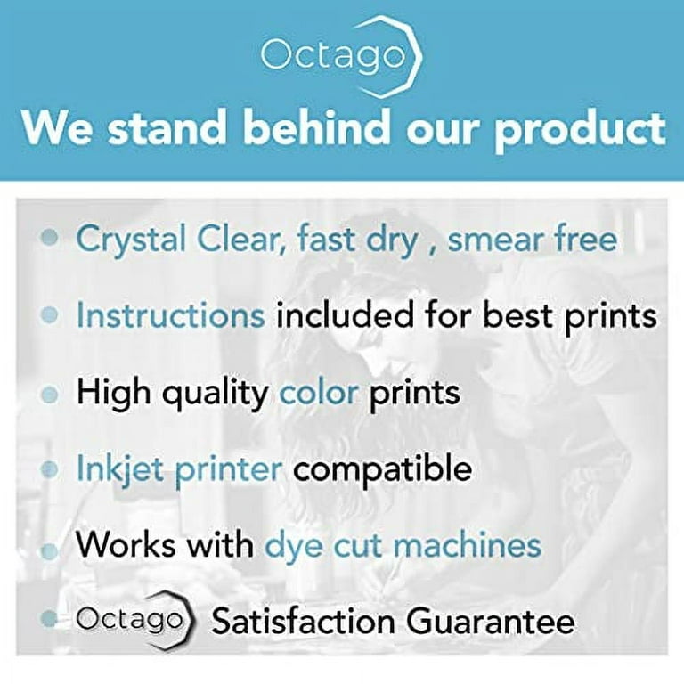100% Clear Inkjet Transparency Film - 8.5x11 Inches (30 Sheets) - Octago  Products