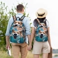 thumbnail image 4 of Balery Sea Swimming Corgi Mochila Clásica Impresa Básica para Viaje, Mochila Escolar Resistente al Agua, Mochila de Lona con Correas Ajustables-Medium, 4 of 5