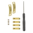 thumbnail image 4 of 1 Set of Household Shoelace Buckles Shoelace Tips Scutcheons Tools Golden, 4 of 5