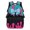 Teal Pink Ice Cream Drip Blue Bow, variant on Yspwyqan School Backpack for Kids, 17 Inch Lightweight Large Capacity with Front Pockets, Double Zipper Ice Cream Drip Baseball Bow Bookbag for Elementary Middle High School