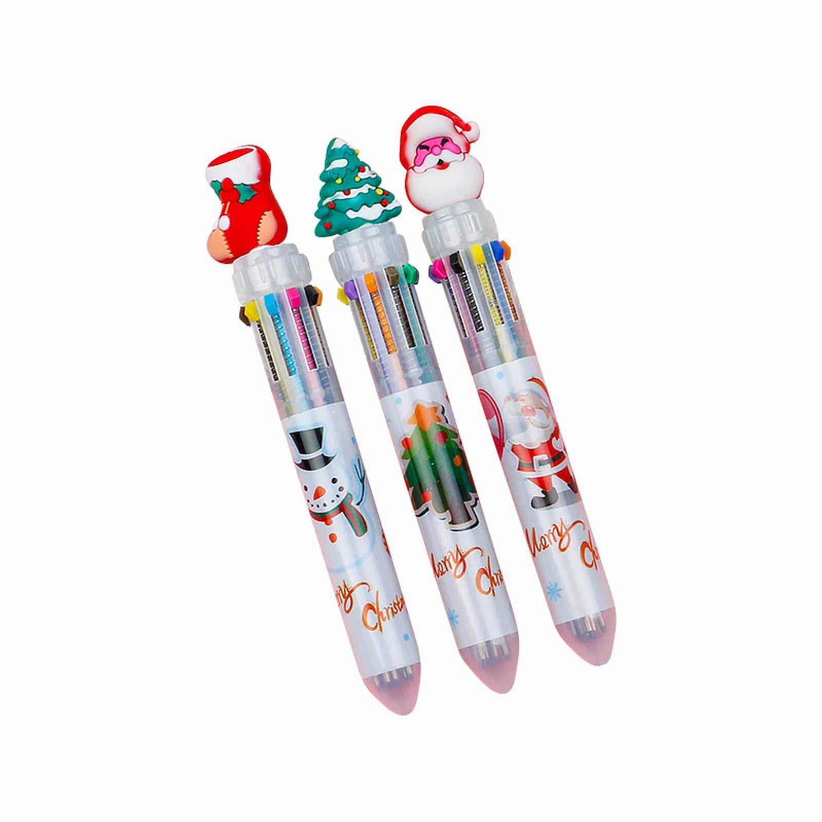  Zhanmai 100 Pcs Christmas Pens Bulk Christmas Ballpoint Pens  Xmas Cute Novelty Pens Heart Star Shaped Christmas Black Gel Ink Pens Bulk  for Party Favors School Office Kids Adults Gifts