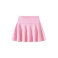 thumbnail image 4 of Fdqin Girls Skirts 3pcs Elastic High Waisted Tennis Skirts Kids Athletic Running Flowy Mini Skirt Pink White Black 7-8 Years, 4 of 8