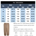thumbnail image 3 of Domuza Linen Pants for Men Casual Summer Beach Pants Elastic Waist Drawstring Lightweight Vacation Trousers with Pockets White S, 3 of 7