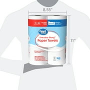 Great Value Everyday Strong Paper Towels, 2 Double Rolls