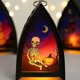 thumbnail image 4 of 3 piezas de linterna de Halloween, triángulo, atmósfera de terror, luces LED portátiles para dormitorio, jardín, árbol, carnaval, bar, centro comercial, decoración, atmósfera, candelabro, decoración kaili Sencillez, 4 of 5